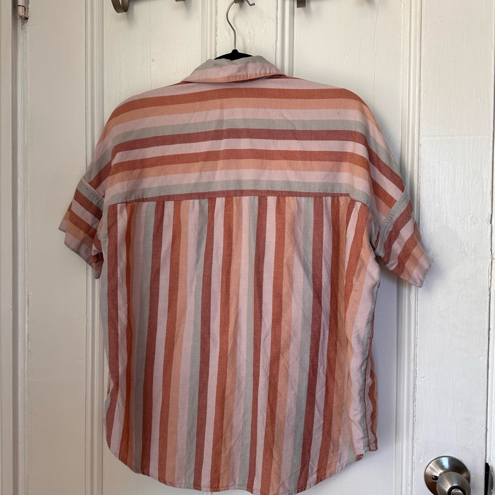 Madewell Flannel Courier Shirt in Sunrise Stripe - Picture 6 of 10